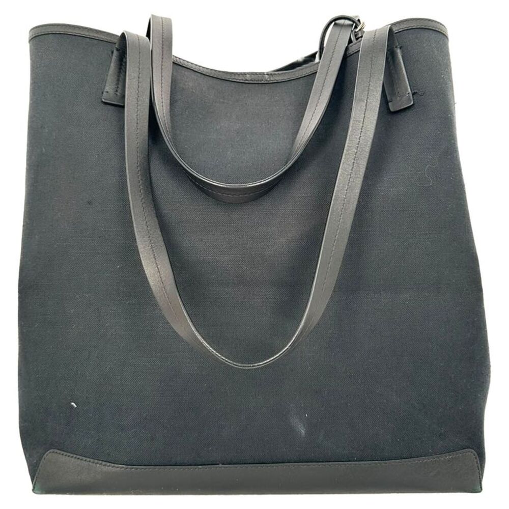 The Row Park Tote Three Canvas Tote Bag in Black Nylon Canvas